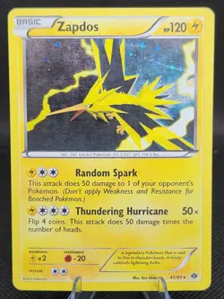 Pokemon TCG Zapdos Holo Rare Next Destinies 41/99 - Image 1