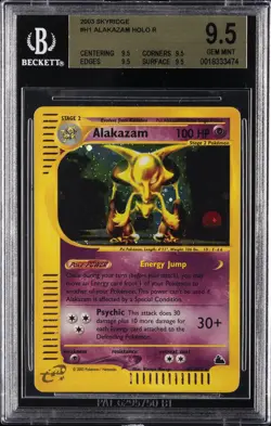 2003 POKEMON SKYRIDGE #H1 ALAKAZAM-HOLO BGS 9.5 - Image 1