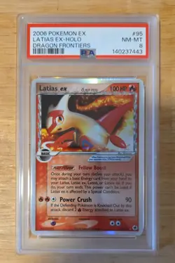 Pokemon Latias ex EX Dragon Frontiers Holo Ultra Rare #95 PSA 8 - Image 1