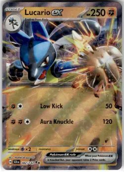 LUCARIO EX - 82/142 - DOUBLE RARE - STELLAR CROWN - POKEMON - - NM - Image 2