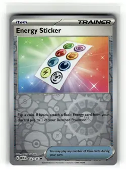 ENERGY STICKER - 159/165 - UC - 151 - POKEMON - REVERSE HOLO - NM - Image 2
