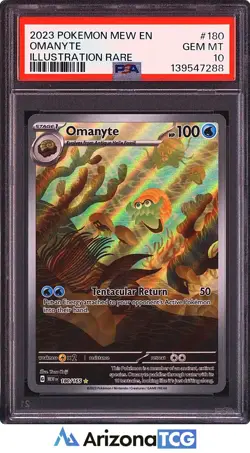 Pokemon 2023 Omanyte 180/165 IR Scarlet & Violet 151 GEM MINT PSA 10 - Image 1