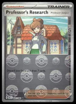 Pokemon SV: Black Bolt #085/086 Professor's Research (Poke Ball Pattern) - Image 1