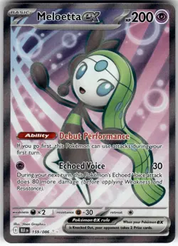 MELOETTA EX - 159/086 - ULTRA RARE - BLACK BOLT - POKEMON - - NM - Image 2