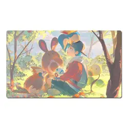 Ethan Cyndaquil Board Game Pokemon Playmat Card Play Mat TCG CCG Pad Mousepad - Image 1