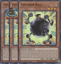 Yugioh! 3x Thunder Ball BLCR-EN004 Ultra Rare 1st Ed NM - Image 1