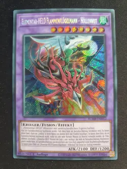 Yu-Gi-Oh! BLMR-DE012 Elementar-HELD Flammenflugelmann - Hollenwut SecR NM 1st Ed - Image 1