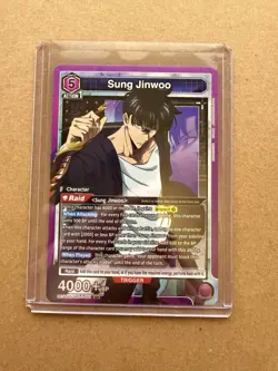 Union Arena UE17BT: SOLO LEVELING Sung Jinwoo UE17BT/SLG-1-021 Super Rare SR - Image 1