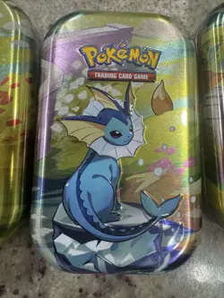 Prismatic Evolutions Empty Mini Tin Complete Set Of 8 Tin NO PACKS/ART CARD/COIN - Image 3