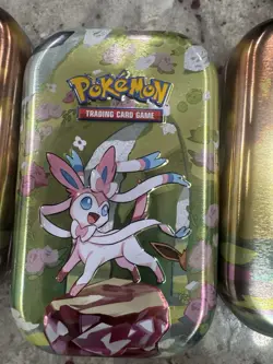 Prismatic Evolutions Empty Mini Tin Complete Set Of 8 Tin NO PACKS/ART CARD/COIN - Image 5