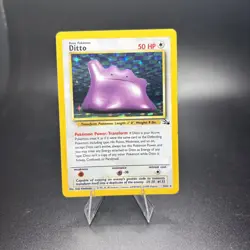 Pokemon Vintage Card WOTC TCG Ditto 3/62 Fossil Holo NM/LP -g - Image 1