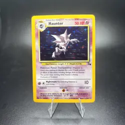 Pokemon Haunter Fossil Holo Rare Card 6/62 Unlimited 1999 English NM/LP - Image 1