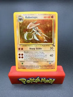 Pokemon TCG Kabutops 9/62 Fossil Set Rare Holo Vintage Card WOTC 1999 LP/NM-e - Image 1