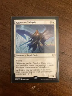 MTG Righteous Valkyrie Kaldheim Card Regular NM Condition - Image 1