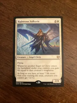 MTG Righteous Valkyrie Kaldheim Card Regular NM Condition - Image 2