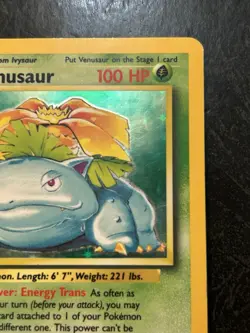 Pokemon TCG Venusaur Base Set Holo Unlimited Rare Card 15/102 MP Condition - Image 2