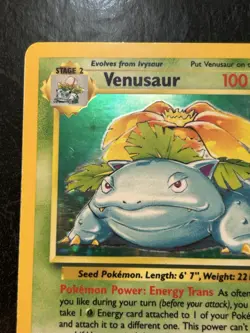 Pokemon TCG Venusaur Base Set Holo Unlimited Rare Card 15/102 MP Condition - Image 3