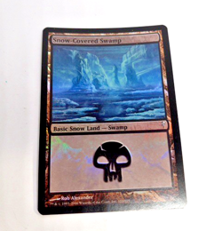 2006 Magic The Gathering-Snow-Covered Swamp Foil Land Trading Card - Image 2