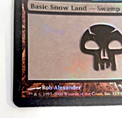 2006 Magic The Gathering-Snow-Covered Swamp Foil Land Trading Card - Image 3