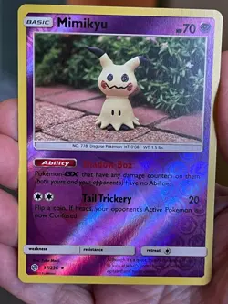 POKEMON MIMIKYU 97/236 RARE REVERSE HOLOFOIL COSMIC ECLIPSE NM CARD - Image 1