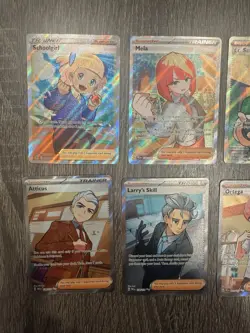 Pokemon TCG Trainer Holo Cards Lot of 7 Atticus Schoolgirl Mela Lt. Surge Ortega - Image 2