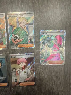 Pokemon TCG Trainer Holo Cards Lot of 7 Atticus Schoolgirl Mela Lt. Surge Ortega - Image 3