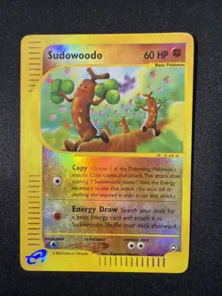 Pokemon TCG Sudowoodo Aquapolis Reverse Holo Card 36/147 MP - Image 1