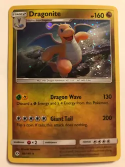 1X POKEMON CARD Dragonite 96/149 Sun & Moon 2017 HOLO RARE - Image 1