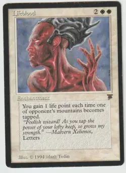 MAGIC THE GATHERING LIFE BLOOD LEGENDS EDITION MODERATELY PLAYED - Image 1