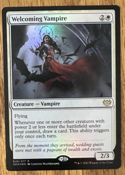 MTG Innistrad Crimson Vow, Welcoming Vampire - Foil - Image 1