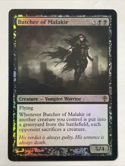 1x Butcher of Malakir - Foil Light Play, English Worldwake MTG Magic - Image 1