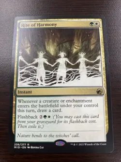MTG Rite of Harmony Innistrad: Midnight Hunt 236/277 Regular Rare - Image 1