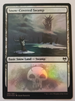 1x Snow-Covered Swamp (280) FOIL Kaldheim MTG Magic the Gathering NM - Image 1