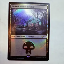 SLD Snow-Covered Swamp (3) Secret Lair Drop Foil MTG NM - Image 1