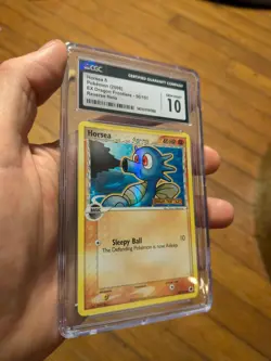 CGC 10 GEM Mint Pokemon Horsea Reverse EX Dragon Frontiers 50/101 Delta Species - Image 1