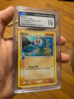 CGC 10 GEM Mint Pokemon Horsea Reverse EX Dragon Frontiers 50/101 Delta Species - Image 2