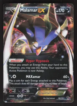 Malamar EX 58/119 Pokemon TCG XY - Phantom Forces MP - Image 1