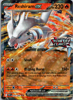 Pokemon TCG - Reshiram ex 020/086 Stamped Promo - S&V: White Flare - NM - Image 1