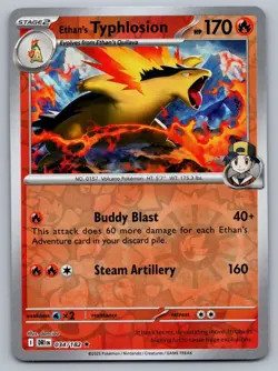 2025 Pokemon Destined Rivals Ethan's Typhlosion 034/182 Reverse Holo - Image 1