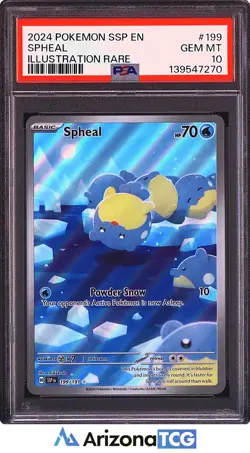 Pokemon 2024 Spheal 199/191 Full Art IR Surging Sparks GEM MINT PSA 10 - Image 1