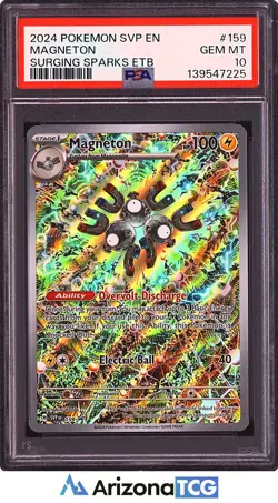 Pokemon 2024 Magneton 159 Surging Sparks Elite Trainer Box Promo PSA 10 - Image 1