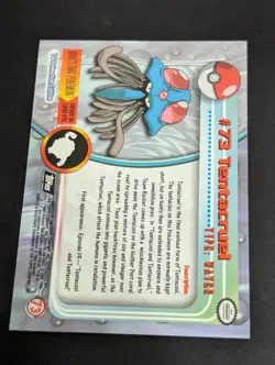 Tentacruel #73 - Non Holo Black Logo Topps Pokemon TV Animation Near Mint NM - Image 2