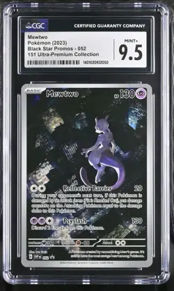 Pokemon Mewtwo Promo 052 CGC 9.5 Mint+ Pokemon Card - Image 1