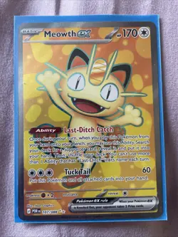 Pokemon TCG Meowth ex 107/088 Full Art Ultra Rare - Perfect Order - Near Mint - Image 1