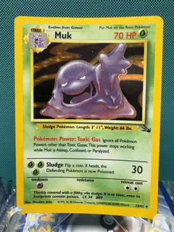 Pokemon TCG Muk Holo Rare 13/62 Fossil LP 2400 - Image 1
