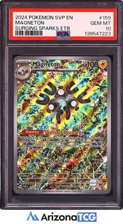 Pokemon 2024 Magneton 159 Surging Sparks Elite Trainer Box Promo PSA 10 - Image 1