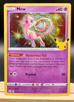 Mew 011/025 Holo Rare Celebrations Pokemon TCG NM - Image 1