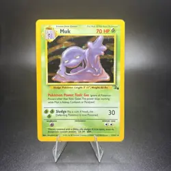 Muk 13/62 Holo Rare Fossil Pokemon Vintage Unlimited Holo NM -g - Image 1