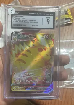 Pokemon Pikachu VMAX Holo Promo 310 HP SWSH286 Crown Zenith CGC 9 - Image 1