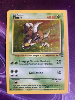 Pokemon TCG Pinsir Jungle 9/64 Holo Unlimited Holo Rare LP - Image 1